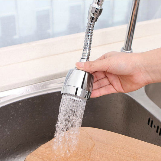 Universal Faucet Splash-Proof Spout Extender with Water Saver Filter