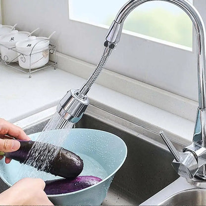 Universal Faucet Splash-Proof Spout Extender with Water Saver Filter