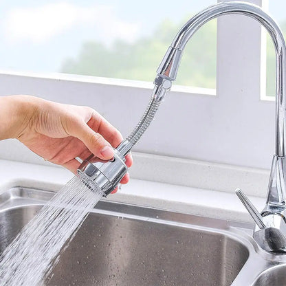 Universal Faucet Splash-Proof Spout Extender with Water Saver Filter