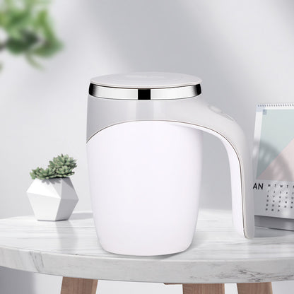 Self Stirring Coffee Mug White Batteries