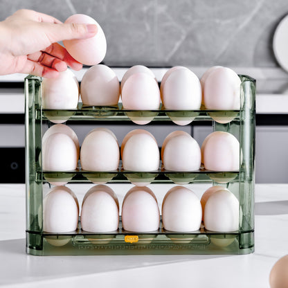 Egg Storage Box – Freshness Preserving Flip Egg Rack for Refrigerator