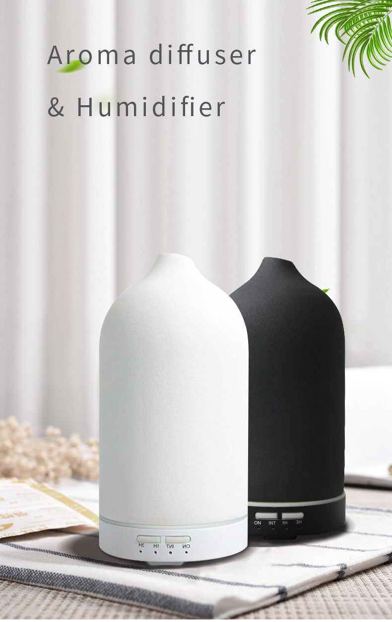 Ceramic Lantern Aroma Diffuser & Humidifier – 120ml Essential Oil Diffuser with Plug Adapter