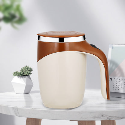 Self Stirring Coffee Mug Brown