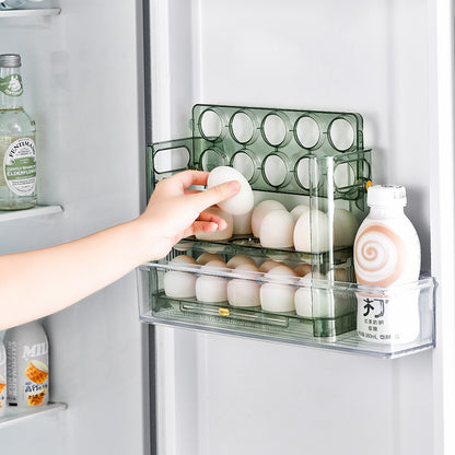 Egg Storage Box – Freshness Preserving Flip Egg Rack for Refrigerator