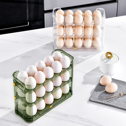 Egg Storage Box – Freshness Preserving Flip Egg Rack for Refrigerator