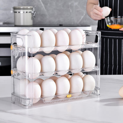 Egg Storage Box – Freshness Preserving Flip Egg Rack for Refrigerator