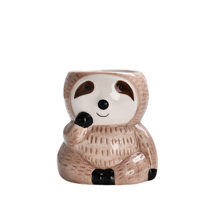 Creative Sloth Ceramic Succulent Flower Pot