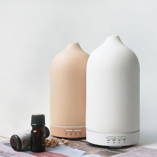 Ceramic Lantern Aroma Diffuser & Humidifier – 120ml Essential Oil Diffuser with Plug Adapter